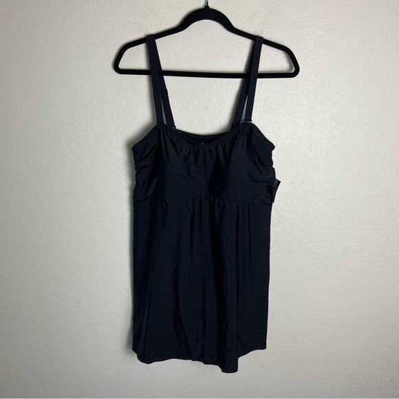 Torrid Black Wireless Mid Strapless Swim Dress With Brief 2X NWT 15066990 - Picture 3 of 16